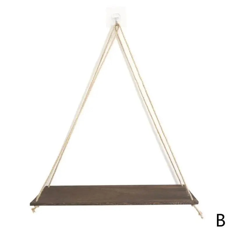 Hanging Shelf Wooden Shelves Bedroom Macrame Ornamental Wall Shelves Childrens Room Floating Swing Shelf Flower Rack Home Decor