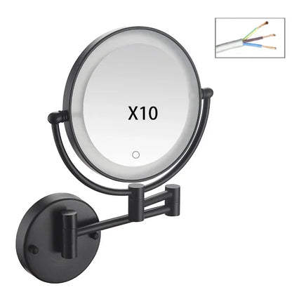 Decorative Mirrors Bathroom 8-inch Folding Rotating Telescopic Makeup Mirror Wall Hanging Double-sided Magnifying Beauty Mirrors
