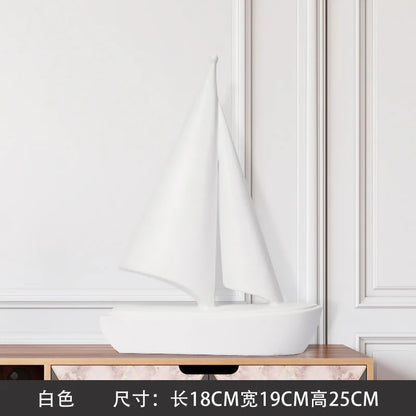 Modern Simple Office Desk Ornament Sailing Golden Study Decoration Decorative Home Accessories Luxury Home Decoration Articles