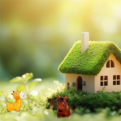 AA81-50PCS Mini Jungle Animals Figurines Resin Tiny Animal Miniatures Wild Animal Miniature Garden Accessories