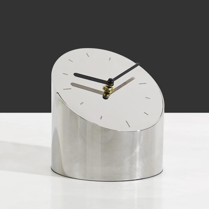 Luxury Metal Decorative Table Clock for Interior Decor