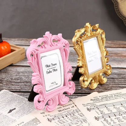 Mini Square Wedding Photo Frame Resin Wedding Home Decor Retro Photo Frame Photo Prop Tabletop Photo Frame