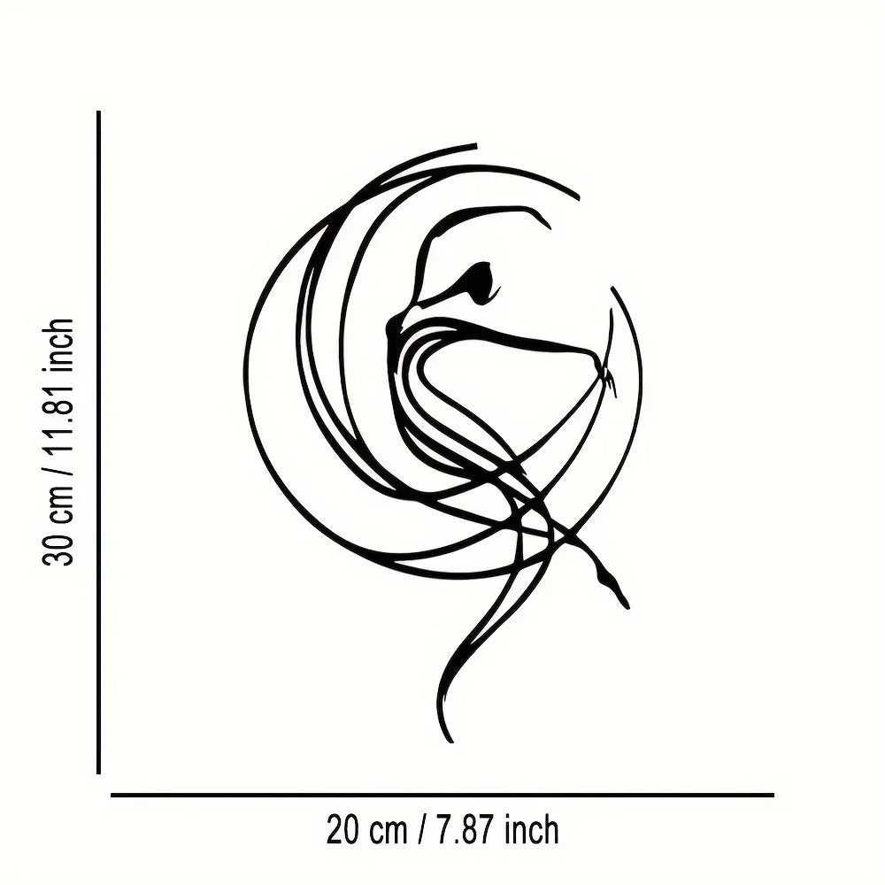 Elegant Minimalist Dancer Metal Wall Art – Modern Craft Plaque Decor for Home, Office, Living Room, Patio, Cafe, Ballroom
