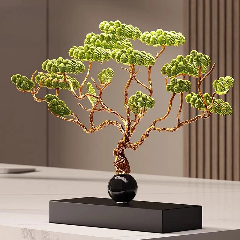 Welcoming pine ornaments for the living room, entrance hall and office, high-end housewarming and opening ceremony gifts