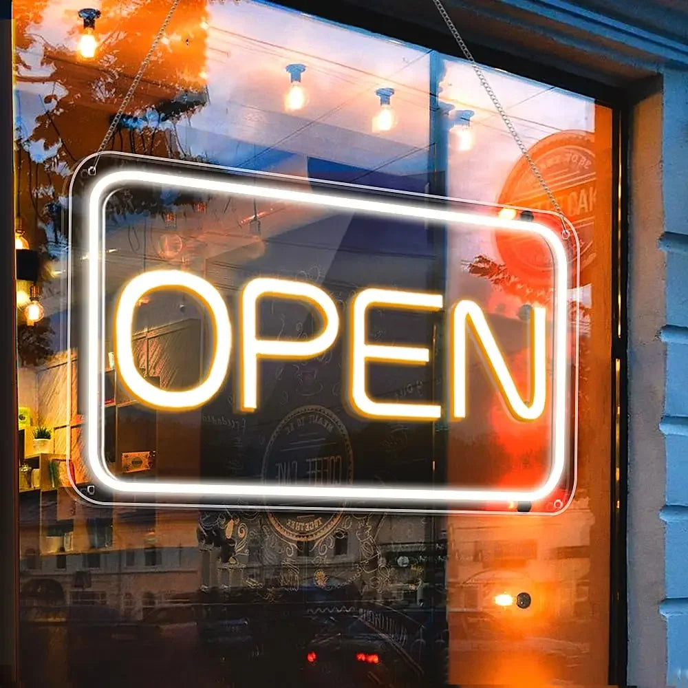 LED Open Sign for Business  Neon Lights for Party Bar Salon Stores Shop Hotel Club Coffee Wall Decor Neon Light Sign