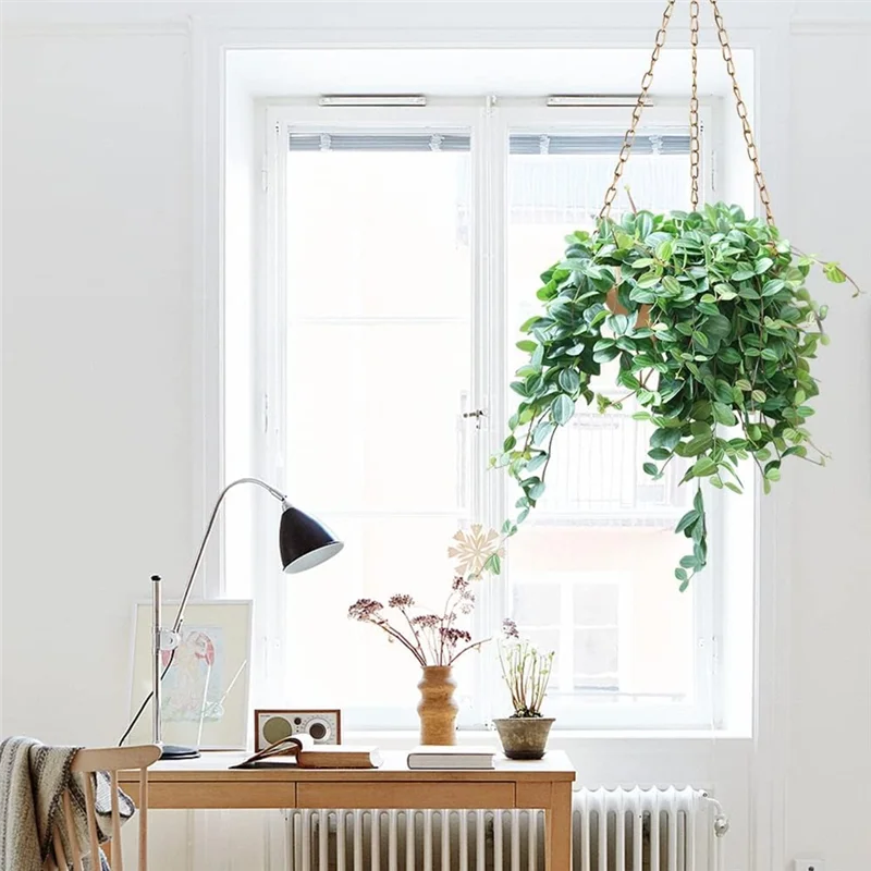 Large Gold Hanging Planter With Drainage, Semi-Circle Hanging Plant Holder For Indoor Plants, Lightweightceiling Basin-AT64