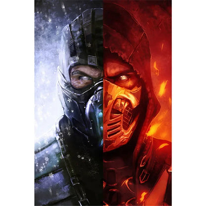 Mortal Kombats Game, Print Art Canvas Poster For Living Room Decor, Home Wall Picture