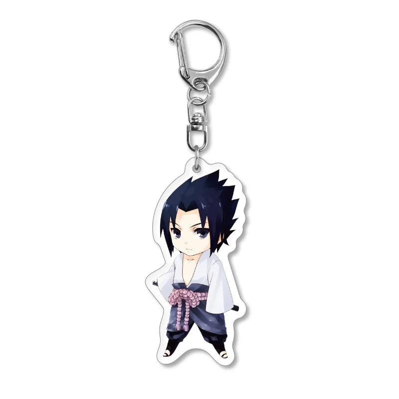Naruto Anime Chibi Acrylic Keyring Pendant Series 1-14 Bag Ornament Decor Present for Young Anime Fans Daily Collect Gifts