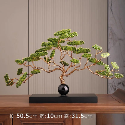 Welcoming pine ornaments for the living room, entrance hall and office, high-end housewarming and opening ceremony gifts