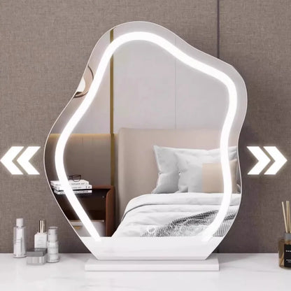 Lights Irregular Decorative Mirrors Jewelry Standing Asymmetrical Bedroom Mirror Floor Aesthetic Espelho Furniture Decoration