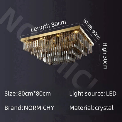 Crystal Lamp Nordic Minimalist Living Room Main Light Modern Elegant Ceiling Light Creative Home Restaurant Led Lights