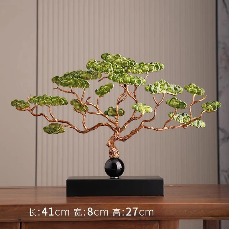 Welcoming pine ornaments for the living room, entrance hall and office, high-end housewarming and opening ceremony gifts