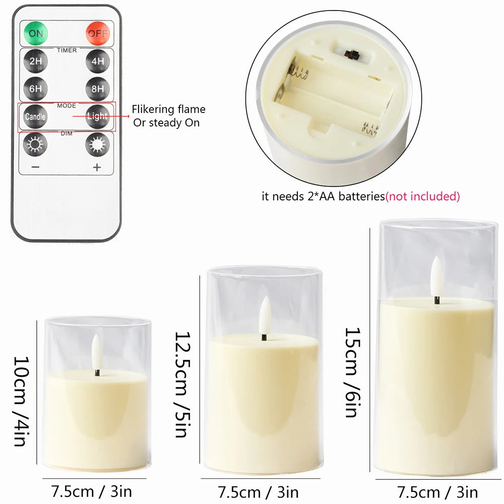 LED Electronic Candles Lights LED Flameless Tea Lights Candles For Valentine's Day Christmas Home Home Party Wedding Decor