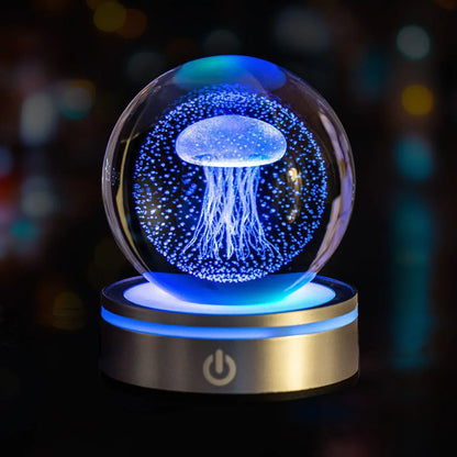 Crystal Ball Night Lights Glowing Planet Galaxy Astronaut 3D RGB Moon Atmosphere Lamp Tabletop Decorations Kid Gifts home decor