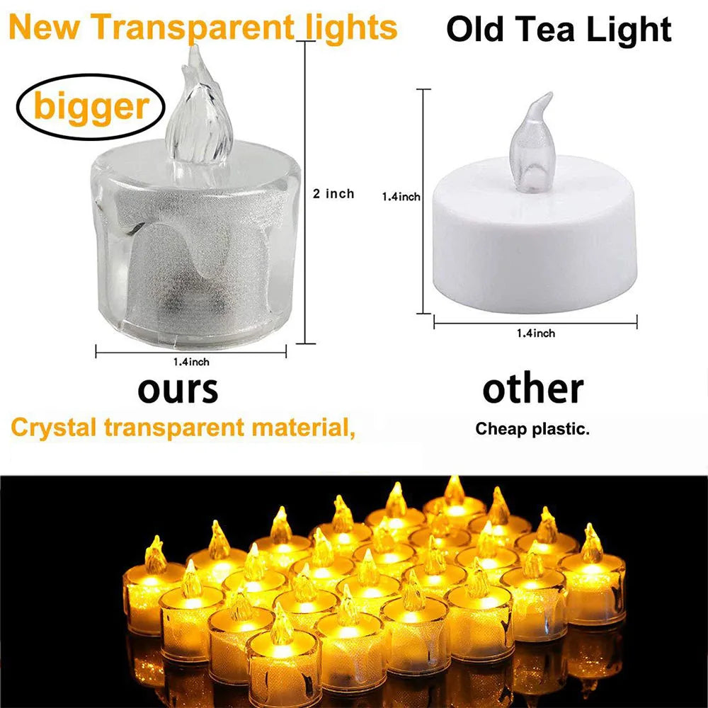 LED Tea Lights Candles Flameless Led  Flickering Electric Candles Decoration Birthday Party Celebration Romantic Wedding