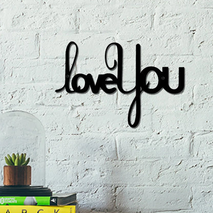 LOVE YOU Metal Wall Art Decorative Ornaments Minimalist Home Kitchen Bar Office Hanging Signs Decor Room Aesthetic