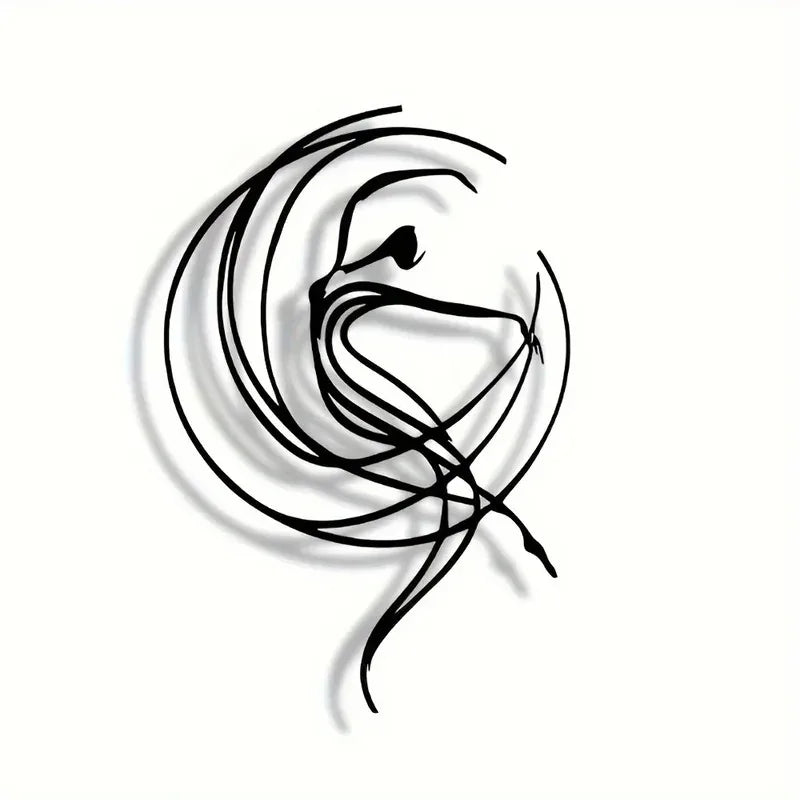 Elegant Minimalist Dancer Metal Wall Art – Modern Craft Plaque Decor for Home, Office, Living Room, Patio, Cafe, Ballroom