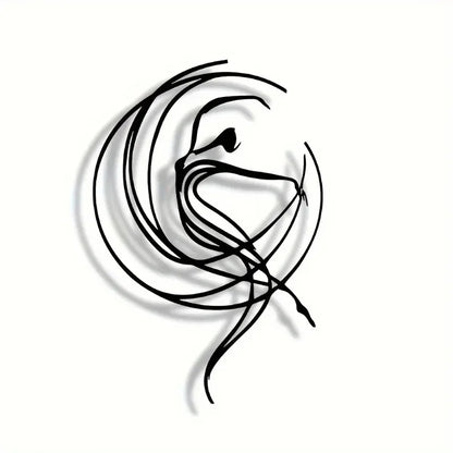 Elegant Minimalist Dancer Metal Wall Art – Modern Craft Plaque Decor for Home, Office, Living Room, Patio, Cafe, Ballroom
