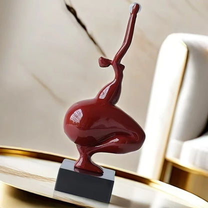 Miniature Resin Sculptures Yoga Girl Statue Figurines Modern Abstract Art Sculpture for Room Bedroom Decoration Accessories