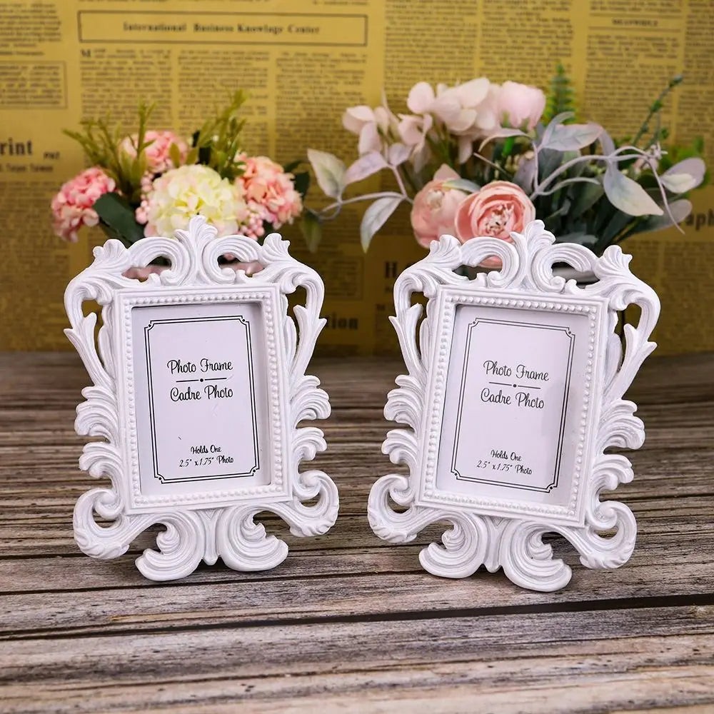 Mini Square Wedding Photo Frame Resin Wedding Home Decor Retro Photo Frame Photo Prop Tabletop Photo Frame