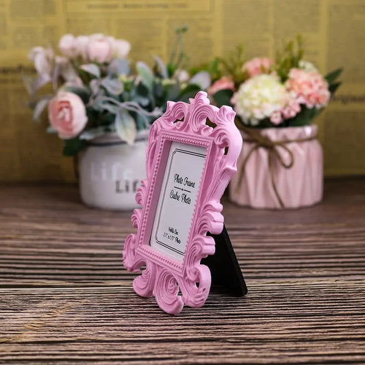 Mini Square Wedding Photo Frame Resin Wedding Home Decor Retro Photo Frame Photo Prop Tabletop Photo Frame