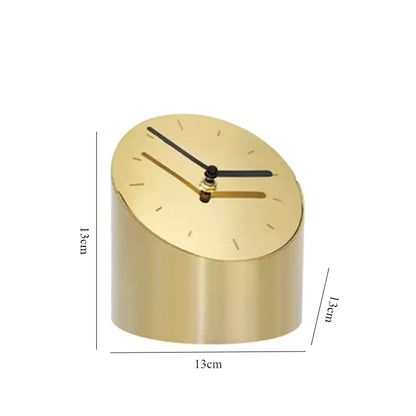 Luxury Metal Decorative Table Clock for Interior Decor