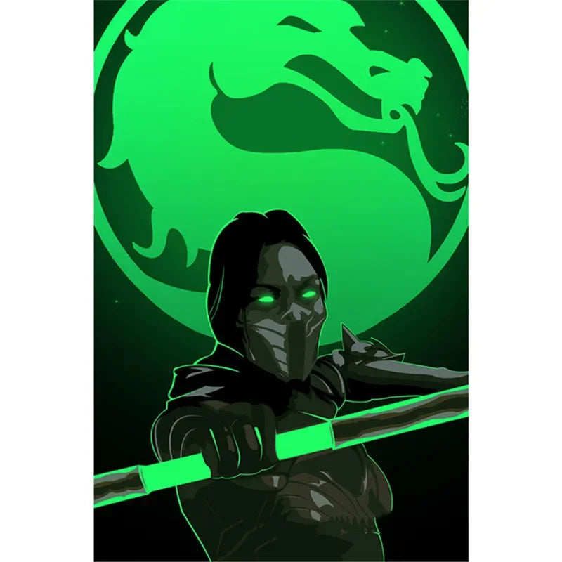 Mortal Kombats Game, Print Art Canvas Poster For Living Room Decor, Home Wall Picture