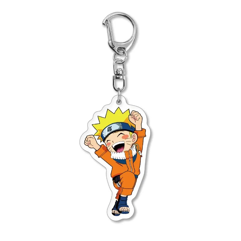 Naruto Anime Chibi Acrylic Keyring Pendant Series 1-14 Bag Ornament Decor Present for Young Anime Fans Daily Collect Gifts