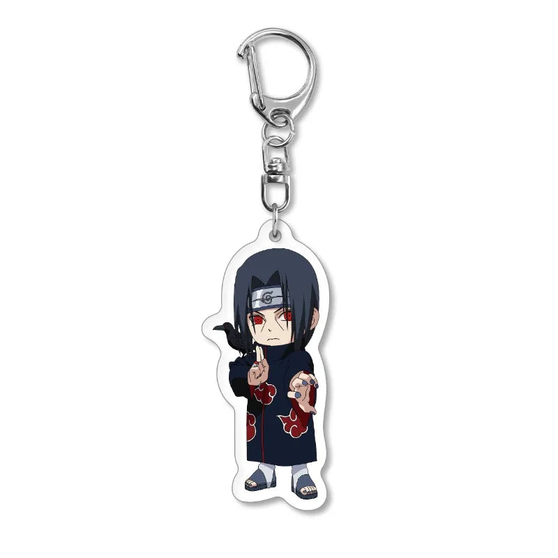 Naruto Anime Chibi Acrylic Keyring Pendant Series 1-14 Bag Ornament Decor Present for Young Anime Fans Daily Collect Gifts