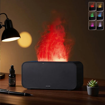 Aroma Air Humidifier Fragrance Diffuser Home Essential Oil Diffuser Automatic Flame Air Humidifier Mist Maker With LED Light