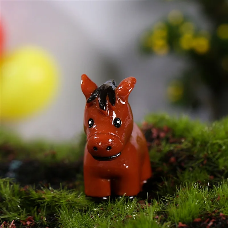 AA81-50PCS Mini Jungle Animals Figurines Resin Tiny Animal Miniatures Wild Animal Miniature Garden Accessories