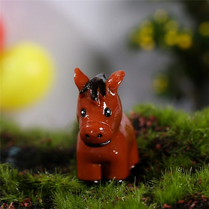 AA81-50PCS Mini Jungle Animals Figurines Resin Tiny Animal Miniatures Wild Animal Miniature Garden Accessories