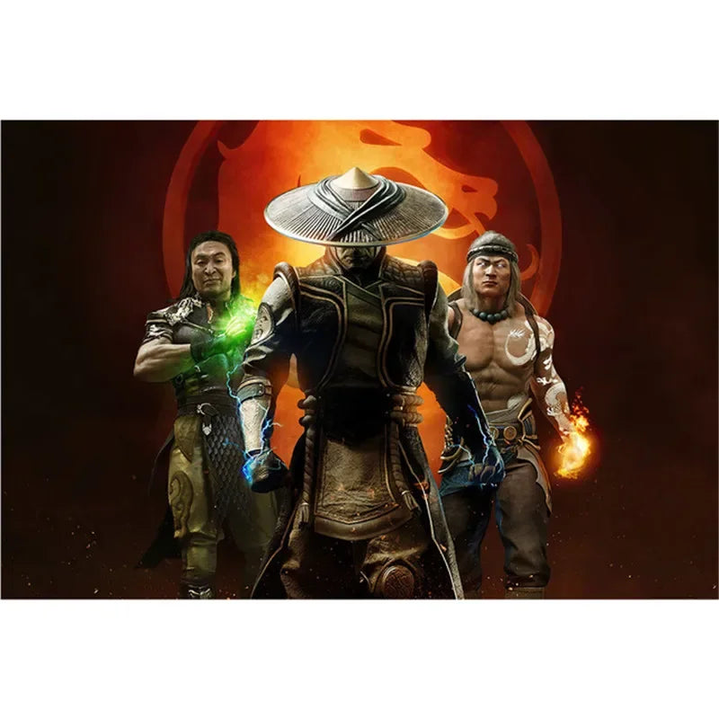 Mortal Kombats Game, Print Art Canvas Poster For Living Room Decor, Home Wall Picture