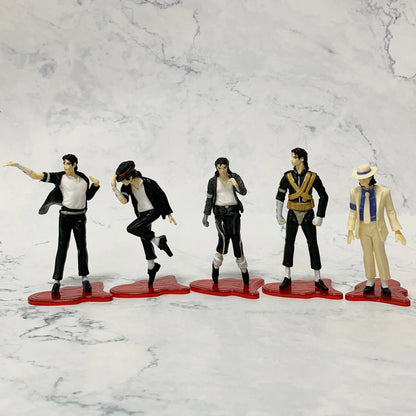 5 Pcs/Set 10.5-11.5cm Michael Jackson Figure Anime Periphery Moonwalk Cool Model Desktop Ornaments Dancer Gifts Toys