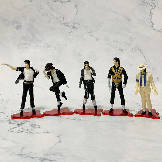 5 Pcs/Set 10.5-11.5cm Michael Jackson Figure Anime Periphery Moonwalk Cool Model Desktop Ornaments Dancer Gifts Toys