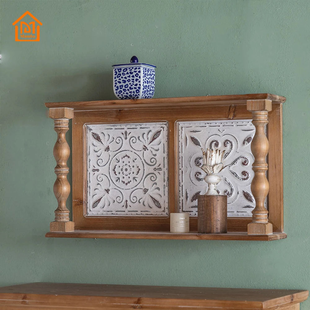 Multi-Function Wall Hanging Shelf Home Decor Furniture Rustic Floating Wooden Shelves For