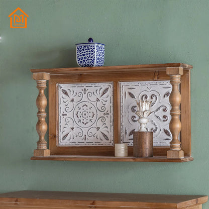 Multi-Function Wall Hanging Shelf Home Decor Furniture Rustic Floating Wooden Shelves For