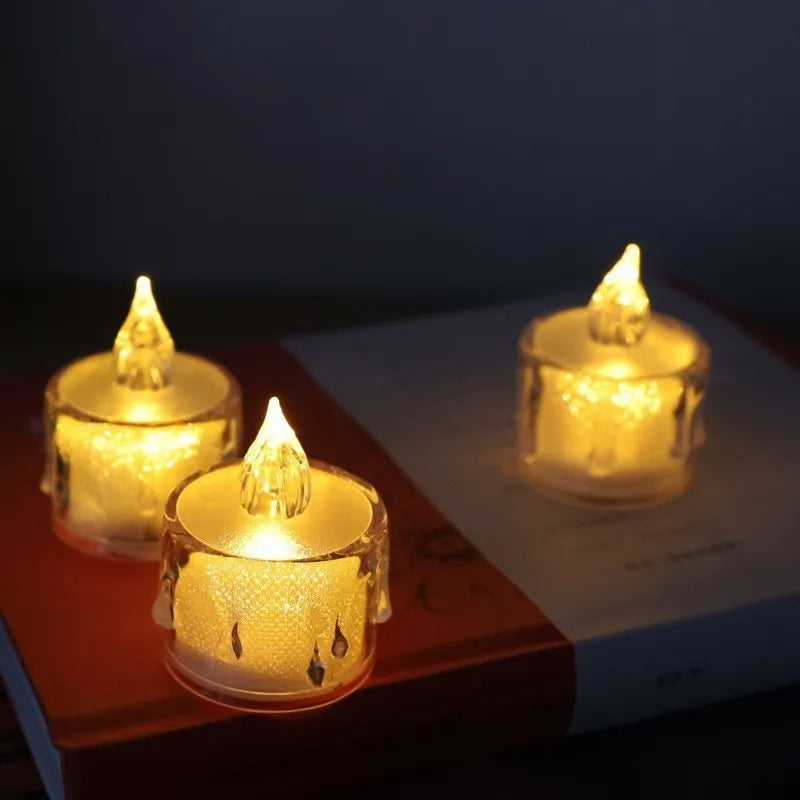 LED Tea Lights Candles Flameless Led  Flickering Electric Candles Decoration Birthday Party Celebration Romantic Wedding
