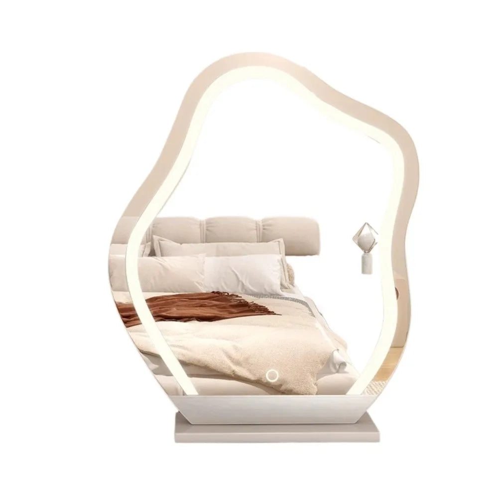 Lights Irregular Decorative Mirrors Jewelry Standing Asymmetrical Bedroom Mirror Floor Aesthetic Espelho Furniture Decoration