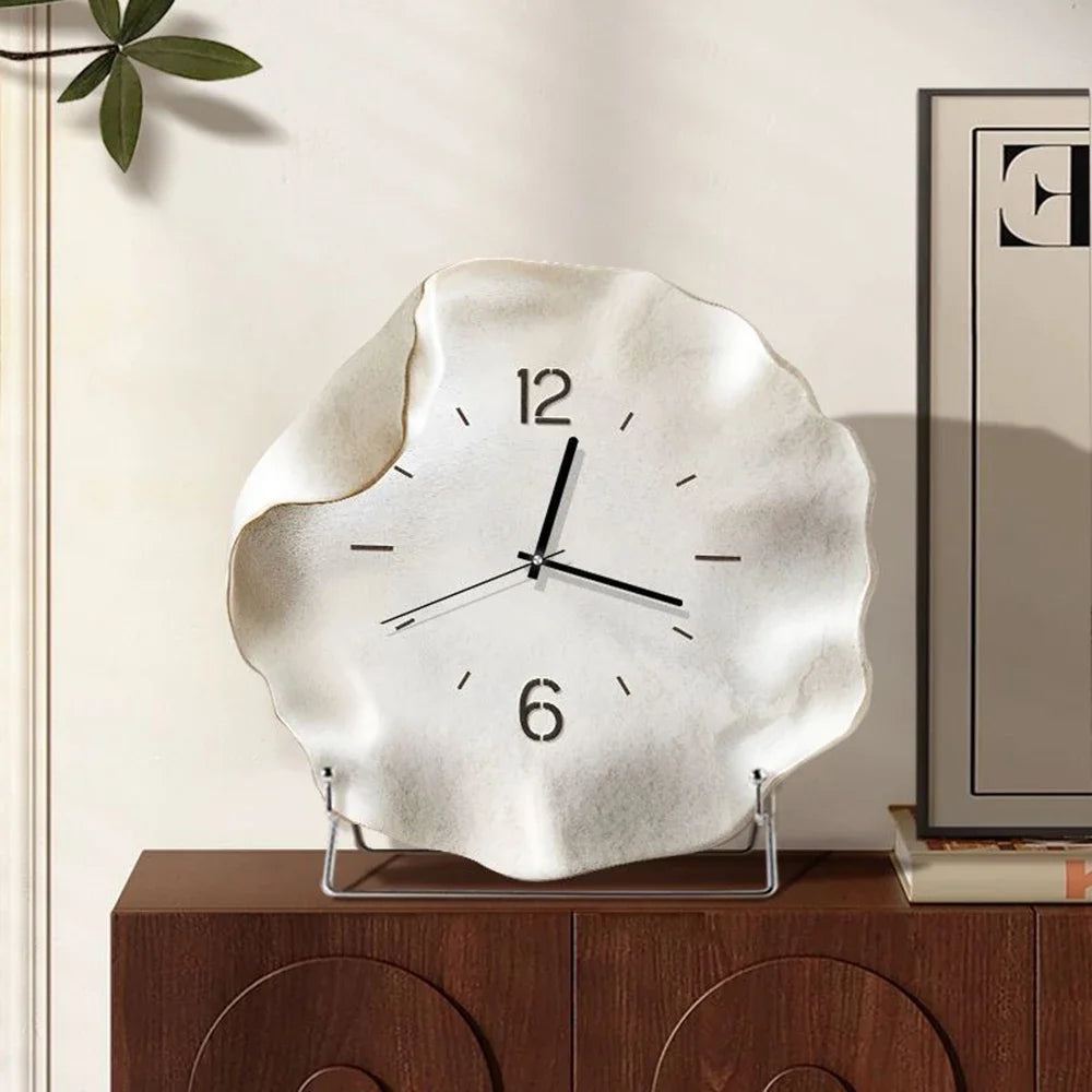 2025 Desktop Clock Ornaments Living Room Entrance Decorative Wall Clock Creative Abstract Table Simple Modern Silent Clock Watch