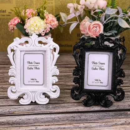 Mini Square Wedding Photo Frame Resin Wedding Home Decor Retro Photo Frame Photo Prop Tabletop Photo Frame