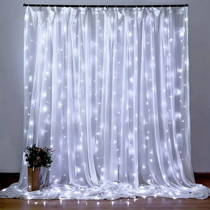 Fairy Light 8 Modes Party Lamp 6/3m USB Curtain String Light Christmas Garland Festoon Remote Control Wedding Home Bedroom Decor