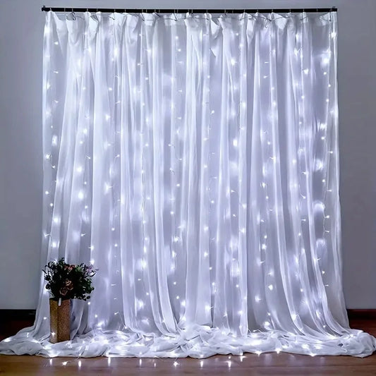Fairy Light 8 Modes Party Lamp 6/3m USB Curtain String Light Christmas Garland Festoon Remote Control Wedding Home Bedroom Decor