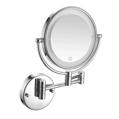 Decorative Mirrors Bathroom 8-inch Folding Rotating Telescopic Makeup Mirror Wall Hanging Double-sided Magnifying Beauty Mirrors