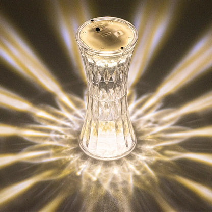 LED Night Light Crystal Diamond Table Lamp Transparent Acrylic Night Lamp Bedroom Bedside Reading Lamp