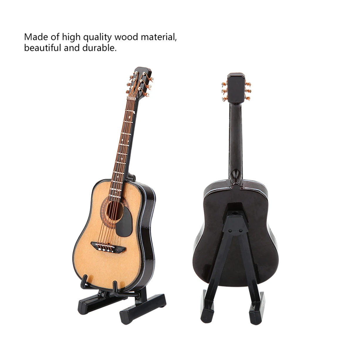 Guitar Model Decor Mini Guitar Display Miniature Wooden Guitar Model Display Mini Ornaments Craft Home Decor Mini Guitar Model