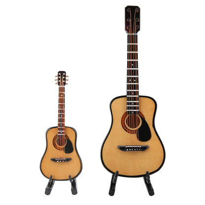 Guitar Model Decor Mini Guitar Display Miniature Wooden Guitar Model Display Mini Ornaments Craft Home Decor Mini Guitar Model