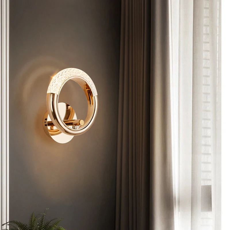 Crystal LED wall lamp modern Nordic wall light sconces indoor lighting home decor for living room bedroom bedside light fixture