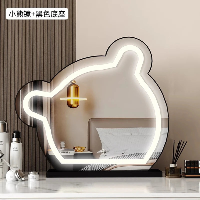 Lights Irregular Decorative Mirrors Jewelry Standing Asymmetrical Bedroom Mirror Floor Aesthetic Espelho Furniture Decoration