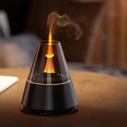 Essential Oil Diffuser Modern Style Aromatherapy Aroma Diffusers with Candle Light Fragrance Ultrasonic Cool Mist Humidifier